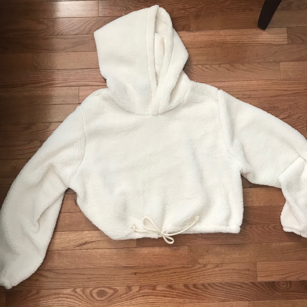 Wild fable Sherpa crop hoodie